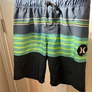Hurley Blue and Green Swimwear
